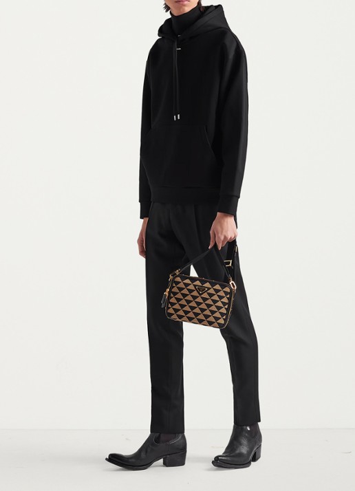Prada Hoodie met logo - voorkant 4 zwart