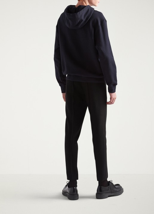 Prada Hoodie met logoborduring - achterkant 5 donkerblauw