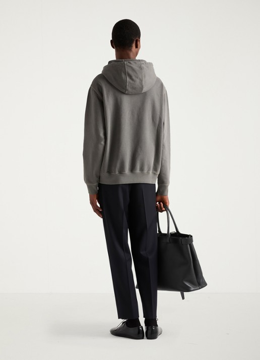 Prada Hoodie met logoborduring - achterkant grijs