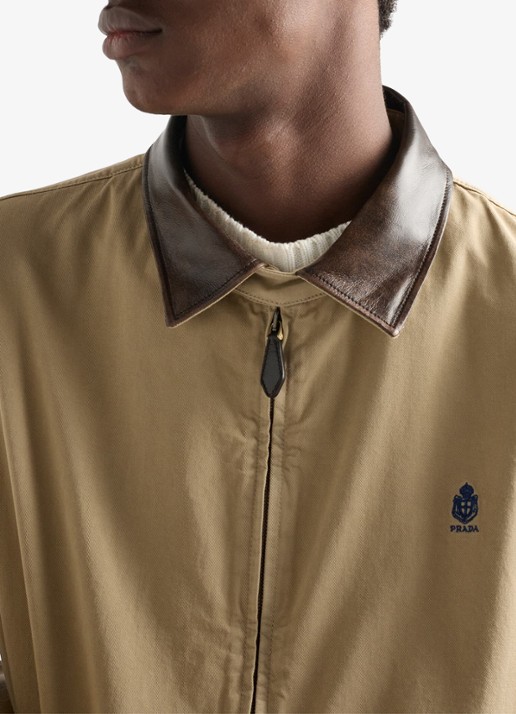 Prada Jack met details van leer - detail 5 donkerbeige