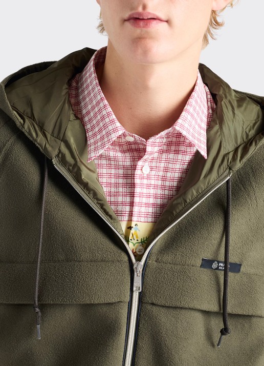 Prada Jack met steekzakken en capuchon - detail 3 legergroen