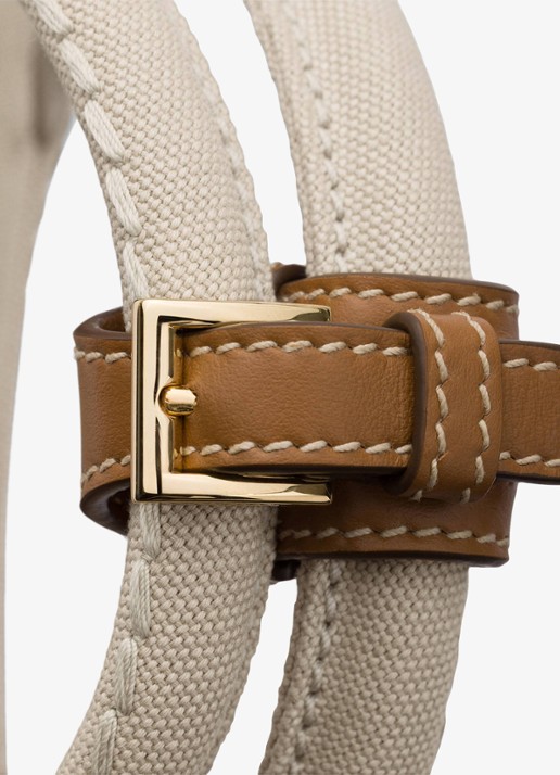 Prada Jardinière Large handtas met logoborduring - detail 2 beige