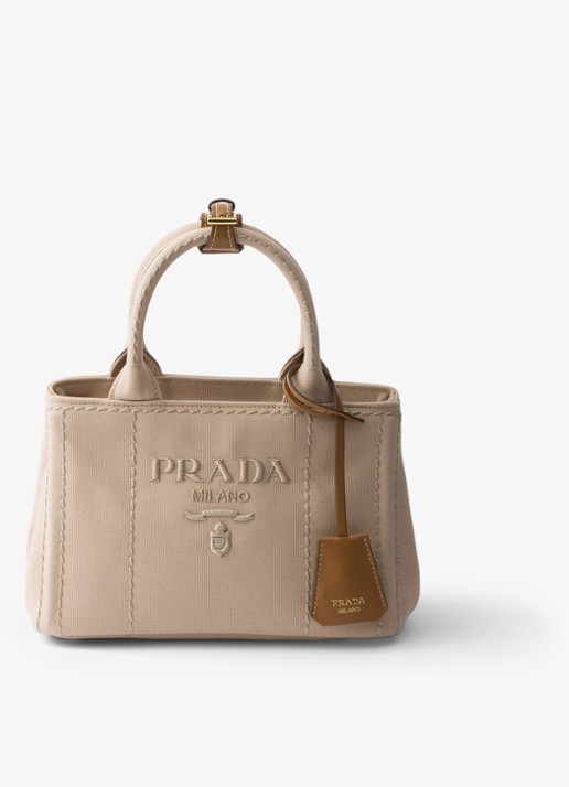 Prada Jardinière Mini handtas met leren details en logo
