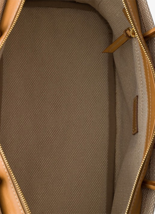 Prada Large schoudertas met leren details - detail 6 donkerbeige