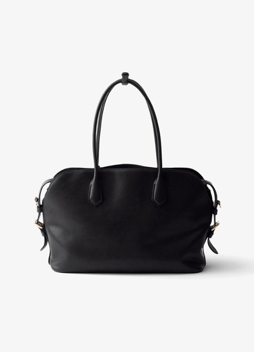 Prada Large schoudertas van leer - achterkant 3 zwart
