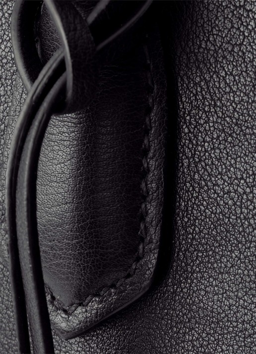 Prada Large schoudertas van leer - detail 4 zwart