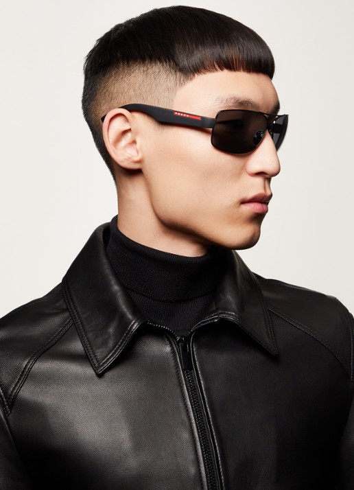 Prada Linea Rossa Piloten zonnebril gepolariseerd PS50ZS - voorkant 2 zwart