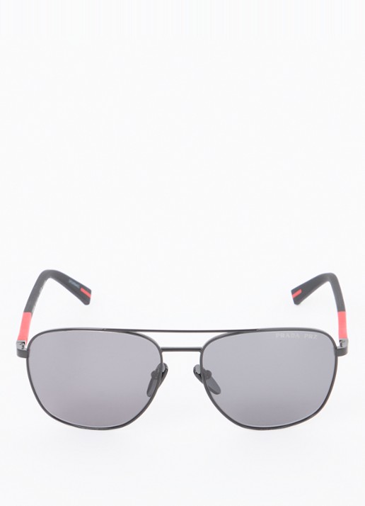 Prada Linea Rossa Piloten zonnebril gepolariseerd PS54ZS - detail 3 zwart