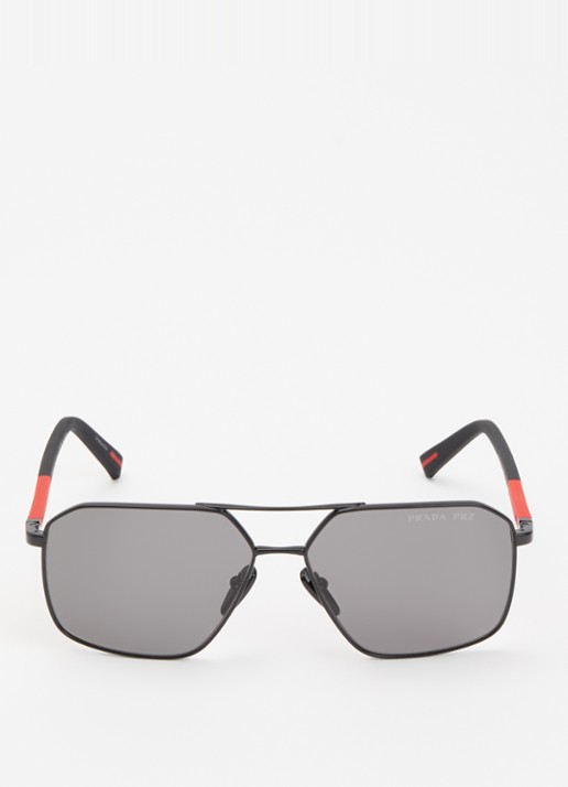 Prada Linea Rossa Piloten zonnebril gepolariseerd PSA50S - detail 2 zwart
