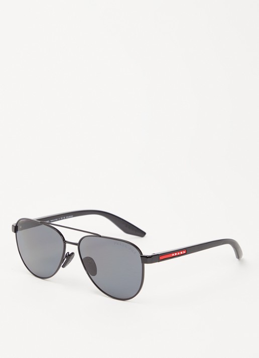 Prada Linea Rossa Piloten zonnebril gepolariseerd PSA52S