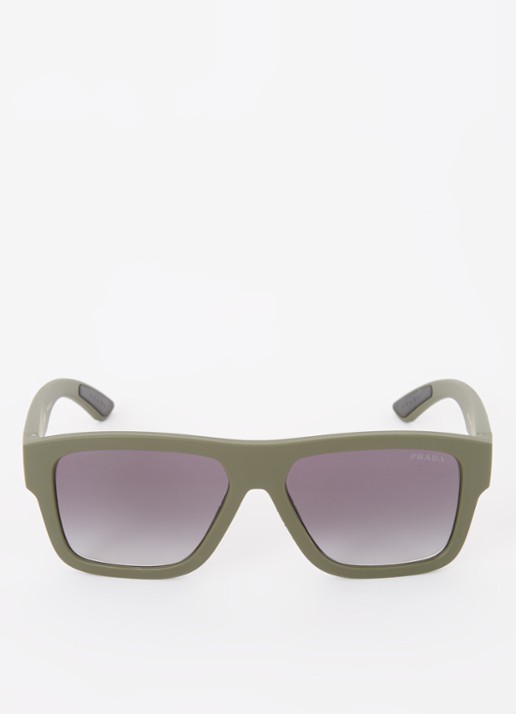 Prada Linea Rossa Retro zonnebril PS04ZS - detail 3 legergroen