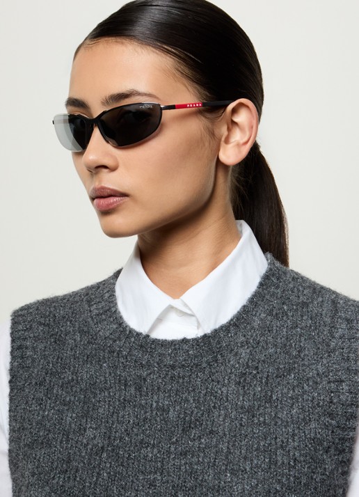 Prada Linea Rossa Retro zonnebril PS55ZS - voorkant 5 antraciet