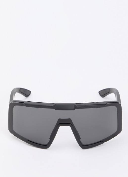Prada Linea Rossa Shield zonnebril PSB07S - detail 2 zwart