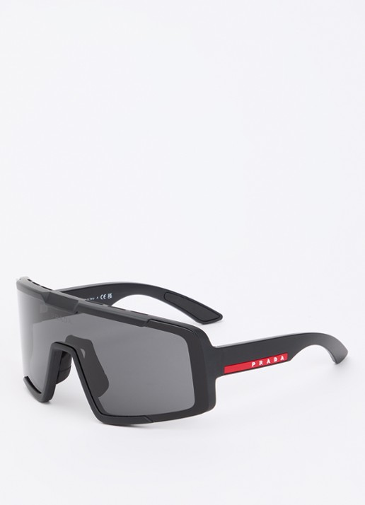 Prada Linea Rossa Shield zonnebril PSB07S - voorkant zwart