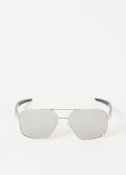 Prada Linea Rossa Zonnebril PS55WS - voorkant 4 zilver