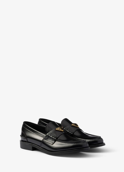 Prada Loafer van kalfsleer - detail 3 zwart
