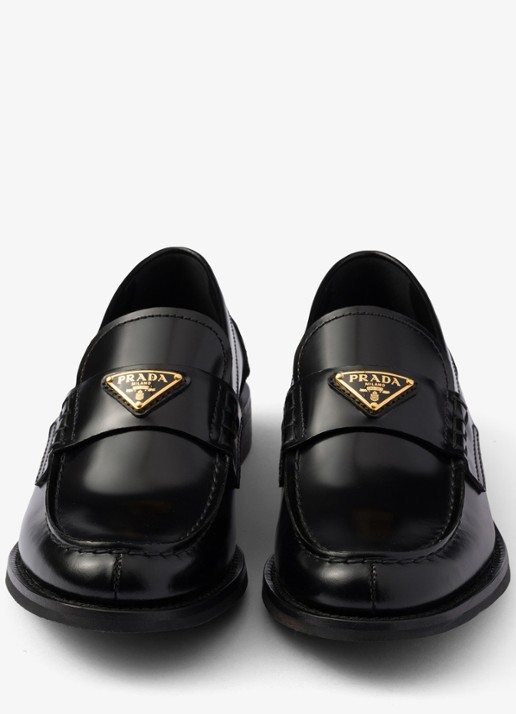 Prada Loafer van kalfsleer - detail 5 zwart
