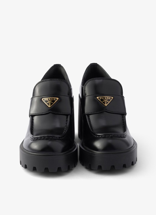 Prada Loafer van kalfsleer - detail 5 zwart