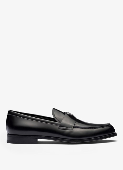 Prada Loafer van leer met logo