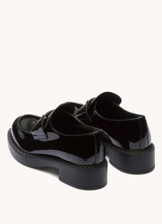 Prada Loafer van leer - detail 2 zwart