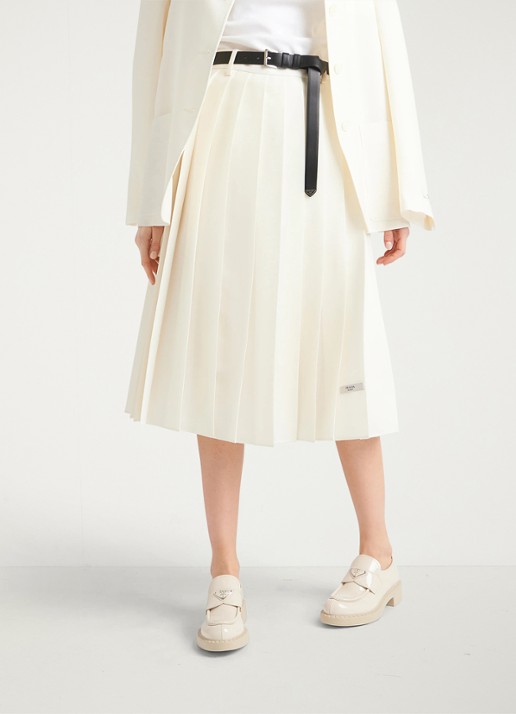 Prada Loafer van leer - achterkant creme