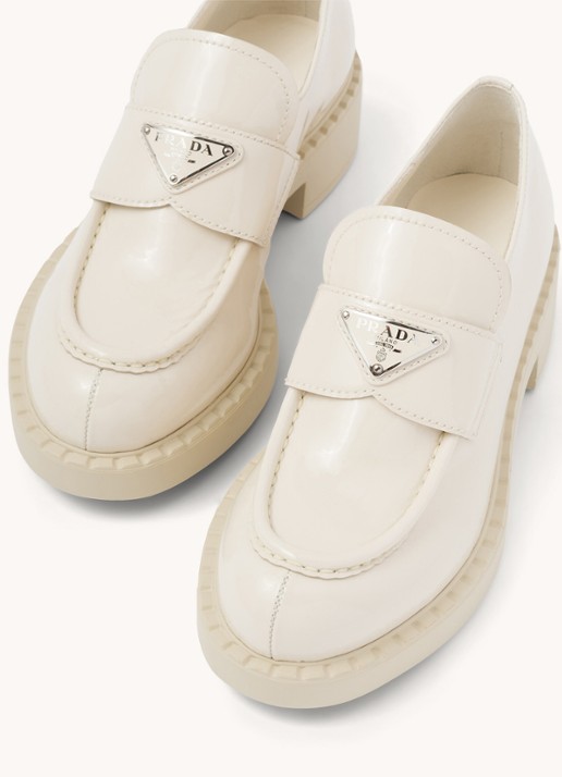 Prada Loafer van leer - detail 6 creme