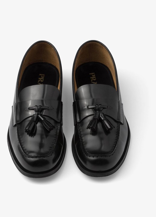 Prada Loafer van leer  - detail 4 zwart