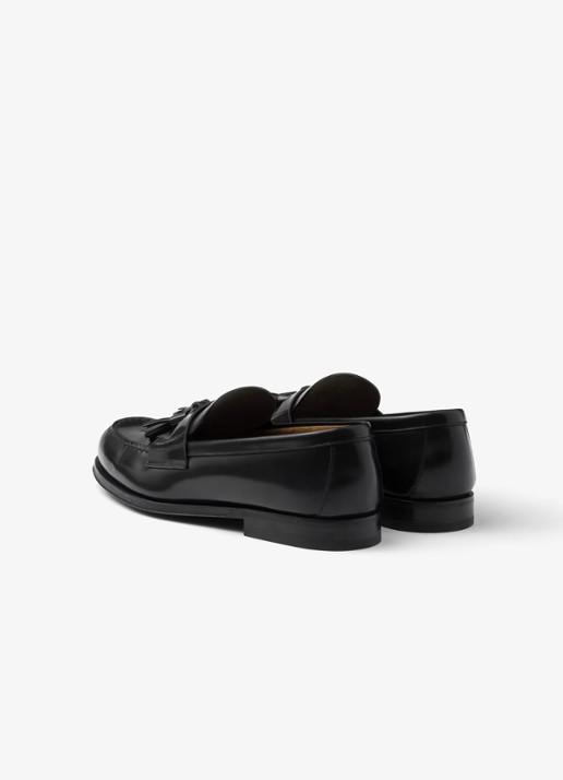 Prada Loafer van leer  - detail 5 zwart