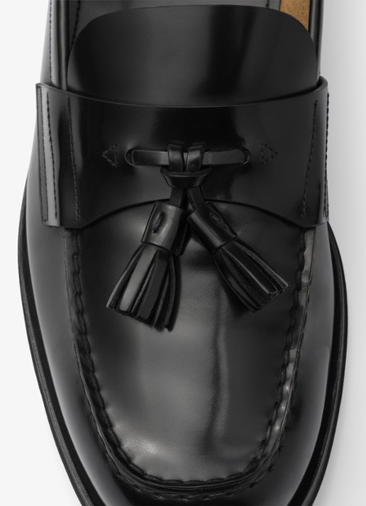 Prada Loafer van leer  - detail 6 zwart