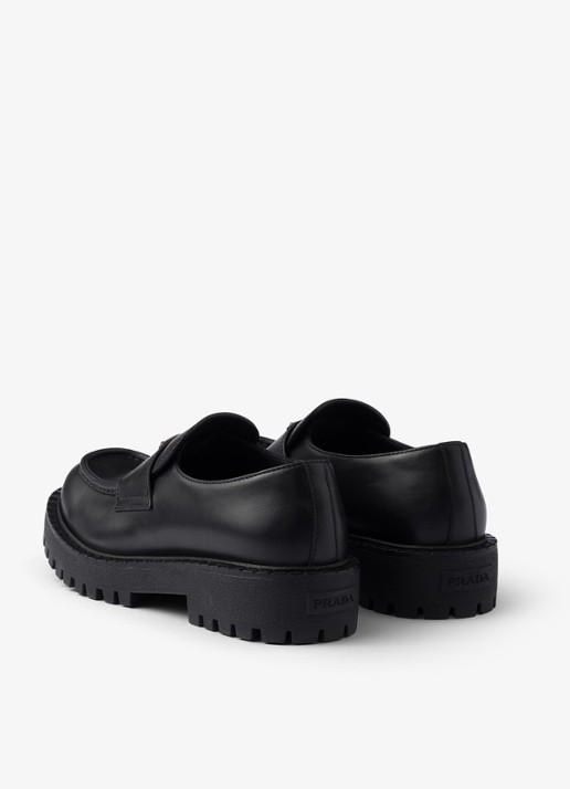 Prada Loafer van leer - achterkant zwart
