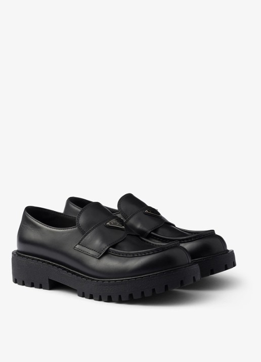 Prada Loafer van leer - detail zwart