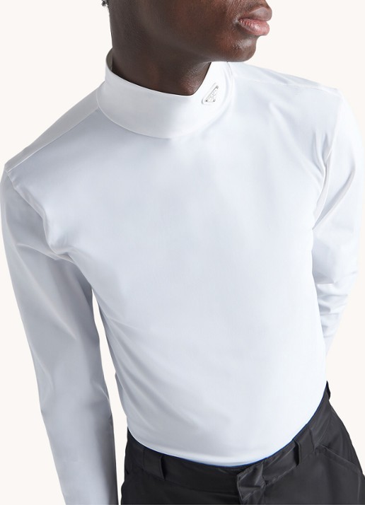 Prada Longsleeve met col en logo - achterkant 3 wit