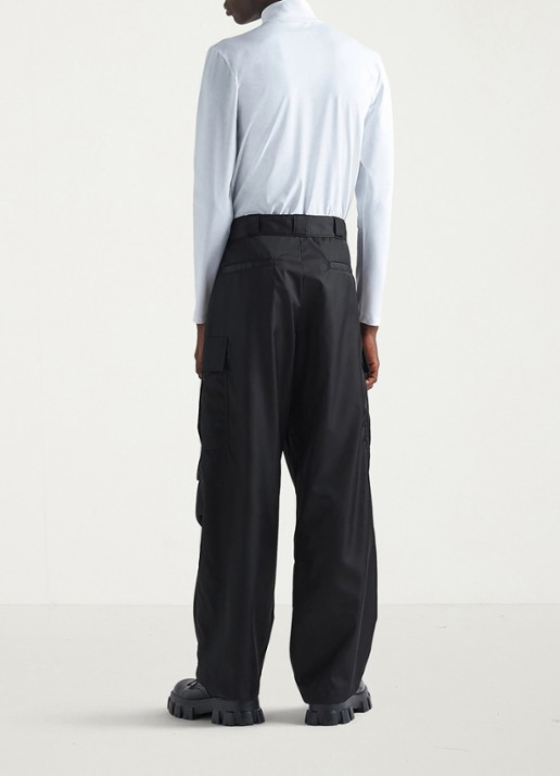 Prada Longsleeve met col en logo - detail wit