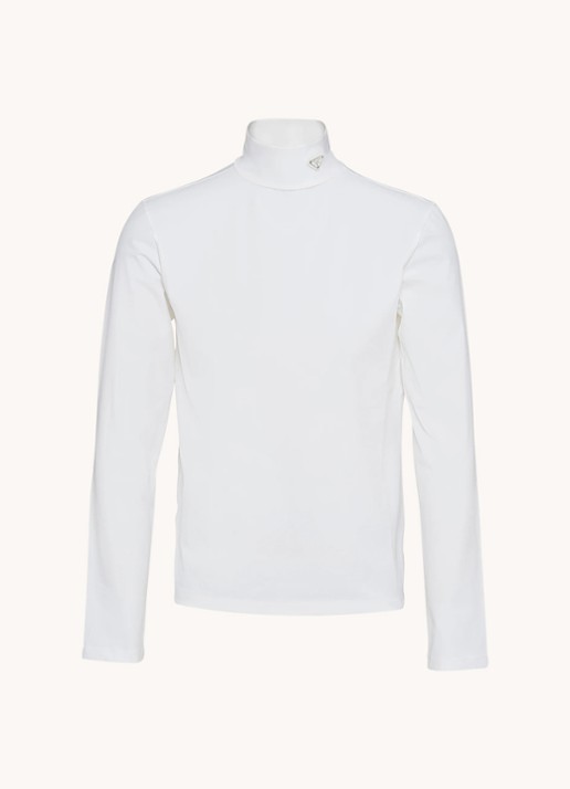Prada Longsleeve met col en logo - voorkant 4 wit