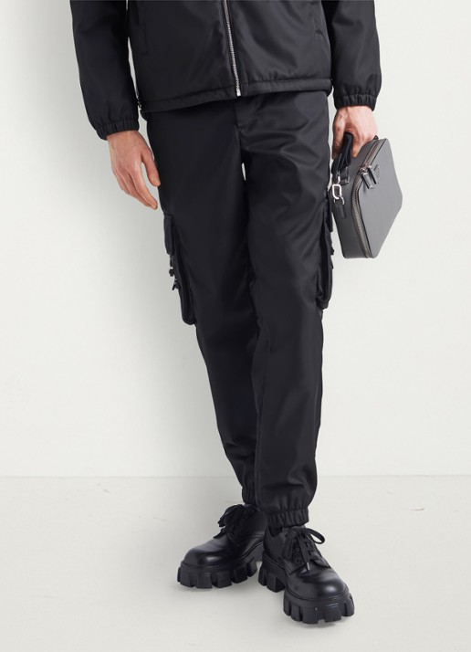 Prada Loose fit cargobroek met klepzakken