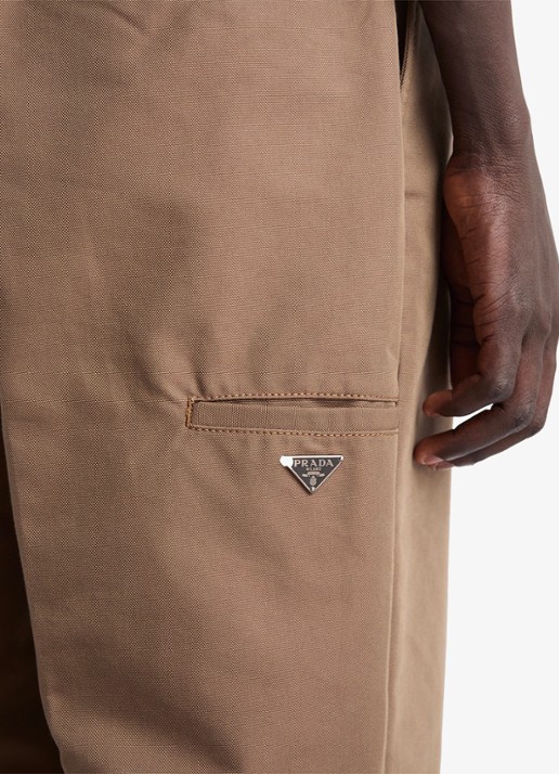 Prada Loose fit chino met steekzakken - detail 3 bruin