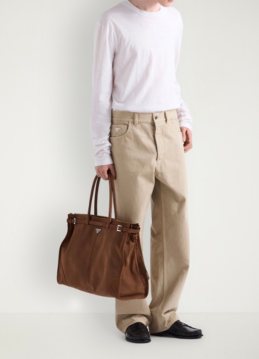 Prada Loose fit jeans met gekleurde wassing - voorkant 5 beige