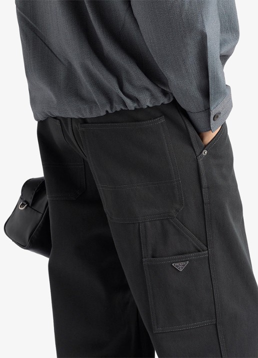 Prada Loose fit jeans met gekleurde wassing - detail 2 groen