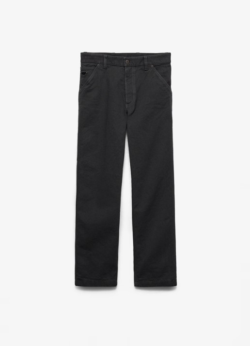 Prada Loose fit jeans met gekleurde wassing - voorkant 4 groen