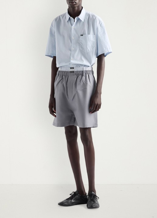 Prada Loose fit overhemd met borstzak - voorkant 2 lichtblauw