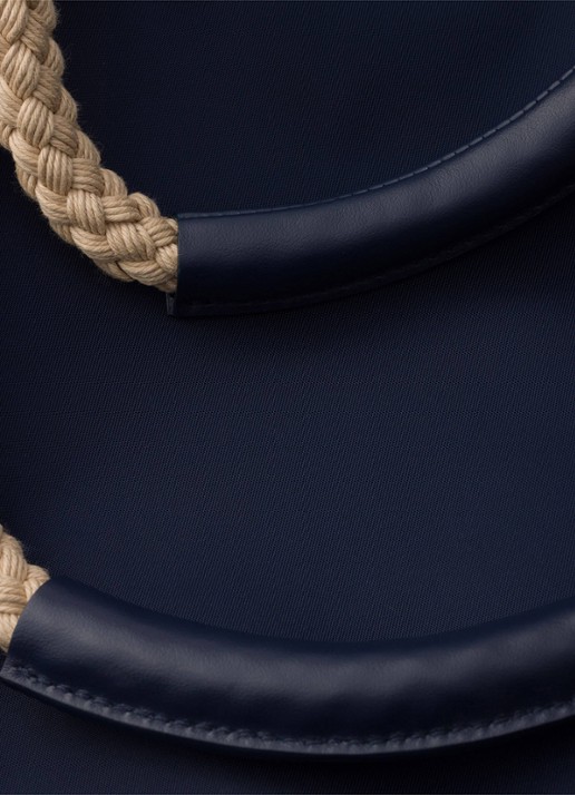 Prada Mariner Re-Nylon Large schoudertas met logo - detail 4 donkerblauw