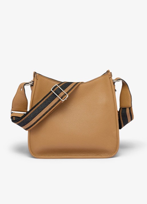 Prada Medium schoudertas van kalfsleer - achterkant 5 cognac