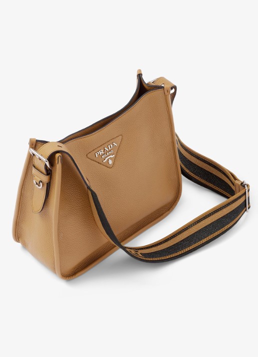 Prada Medium schoudertas van kalfsleer - detail 3 cognac