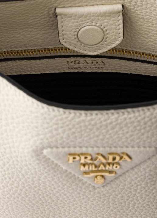 Prada Medium schoudertas van kalfsleer - detail 2 wit