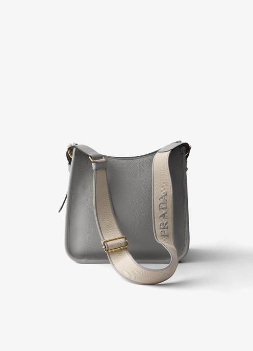 Prada Medium schoudertas van kalfsleer - achterkant 7 grijs