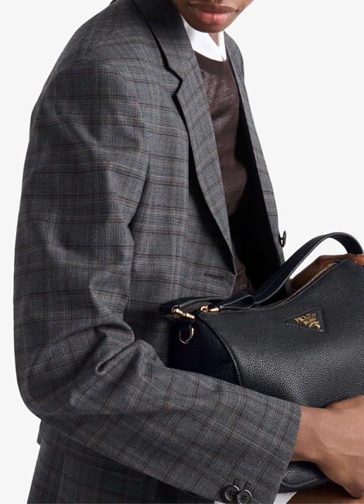 Prada Medium schoudertas van kalfsleer - detail 3 zwart