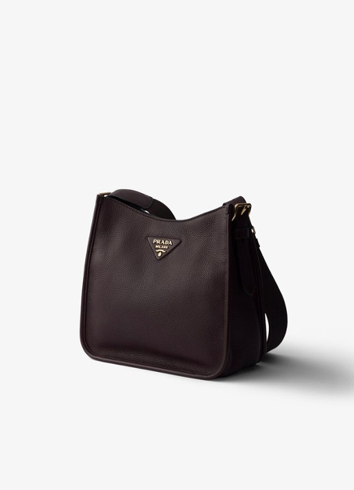 Prada Medium schoudertas van kalfsleer - voorkant 2 donkerbruin
