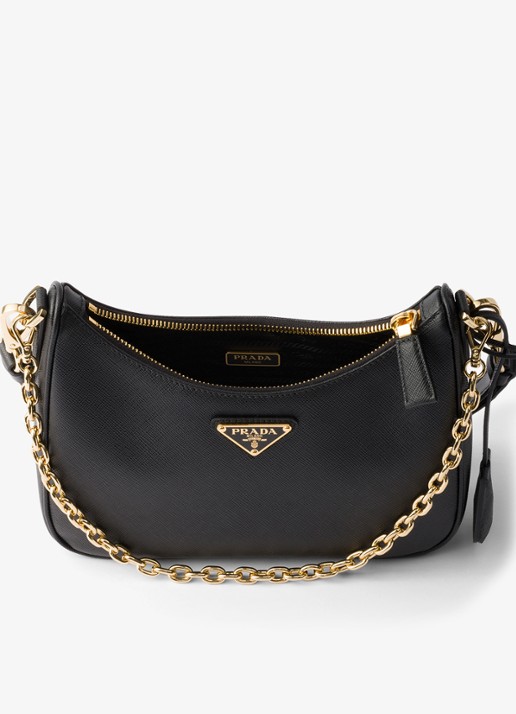 Prada Mini-Bag schoudertas van leer - detail 10 zwart
