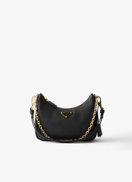 Prada Mini-Bag schoudertas van leer - voorkant 3 zwart