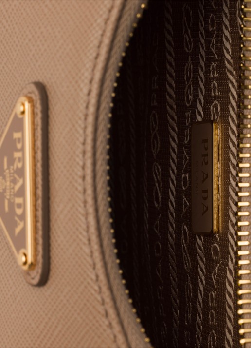 Prada Mini-Bag schoudertas van leer - detail 3 lichtbruin